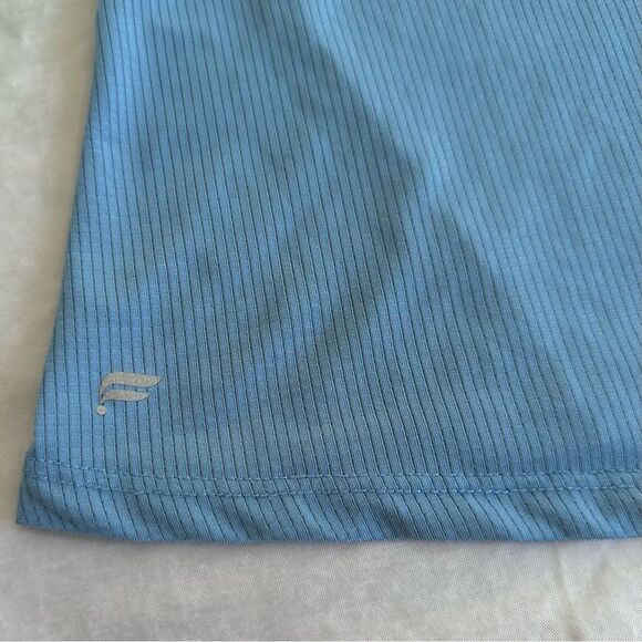 FABLETICS Blue Ribbed Gathered Side Racerback Tank - Picture 5 of 7